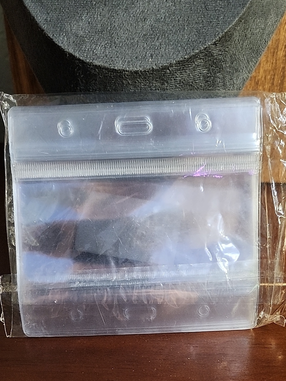 Transparent Clear Badge Holder with Top Slot - Clear